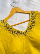 Mustard Beauty Handwork Blouse