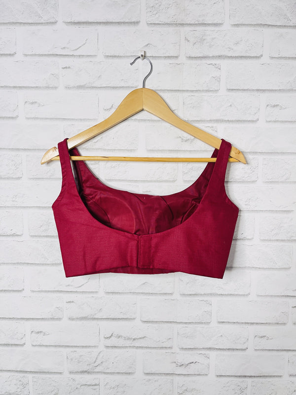 Maroon Mulberry Cotton Blouse