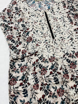 multi colour chikankari straight kurti