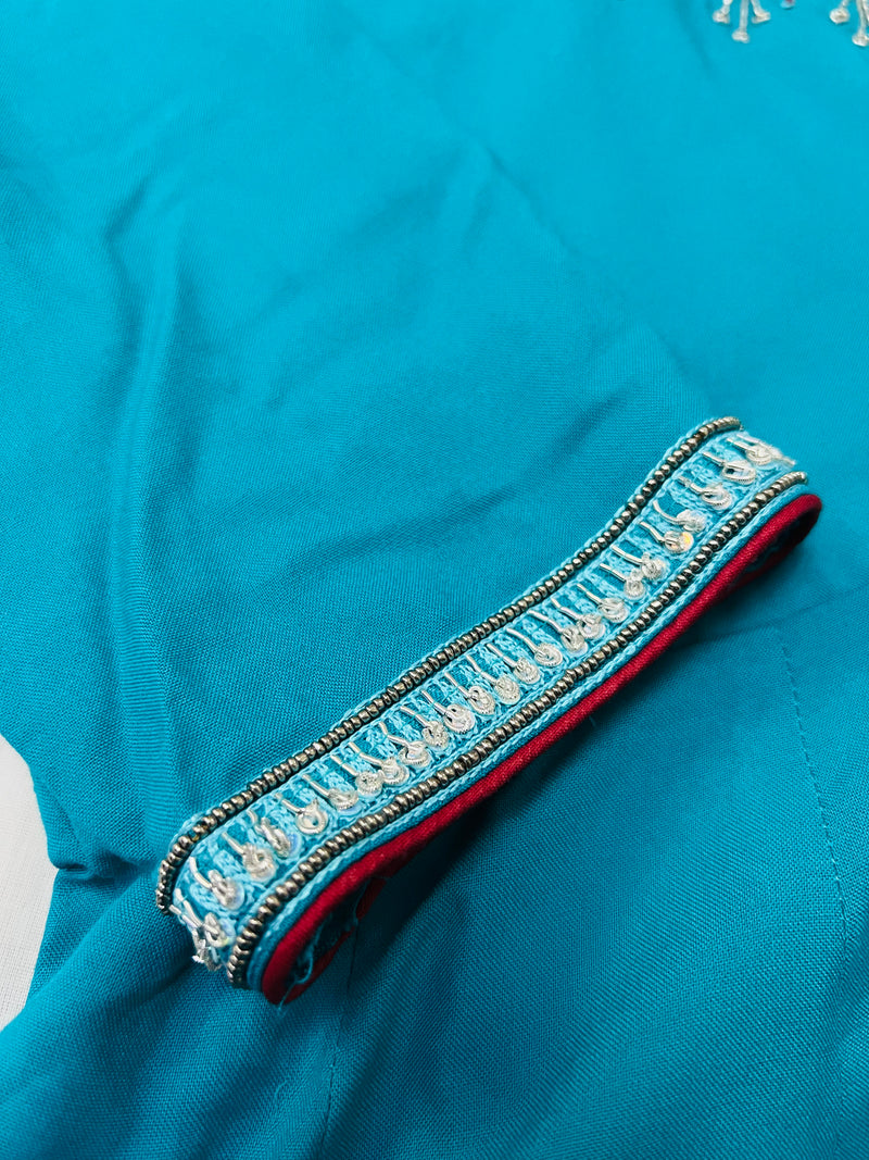 Angrakha Style Handwork Gown