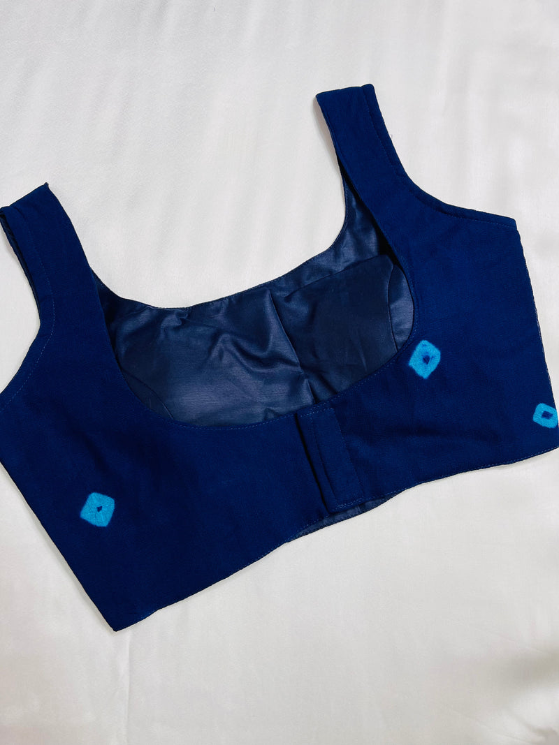 Navy Blue Bandhani Blousse