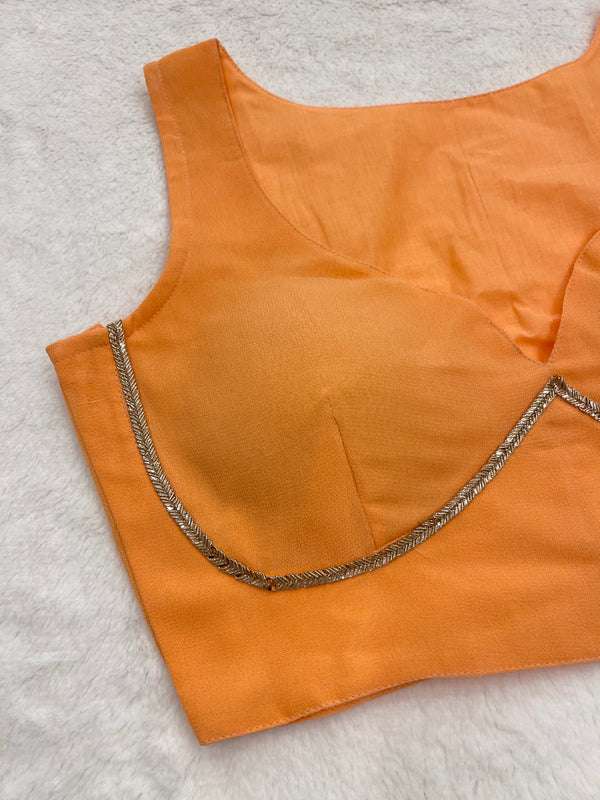 Orange viscose Georgette Blouse