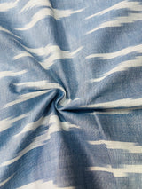 Bluish Grey ikkat blouse fabric