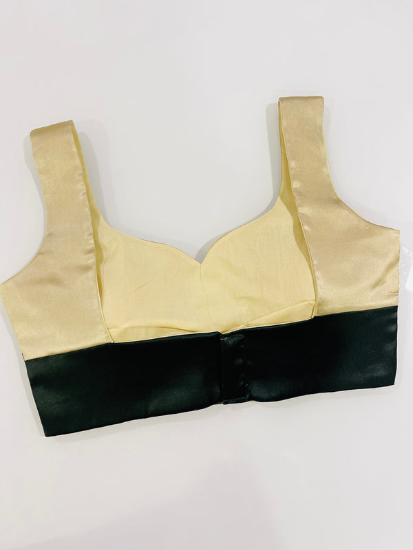 Dual shade Rose Gold & Green Blouse