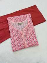 Red Embroidery Kurti