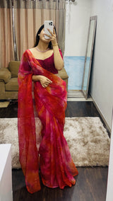 Organza Dyed Saree