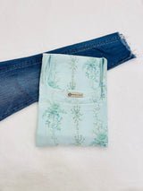 Blue Chanderi Straight Kurti