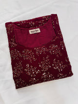 Frosted Maroon Kurti