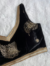 Black Embroidery Work Blouse