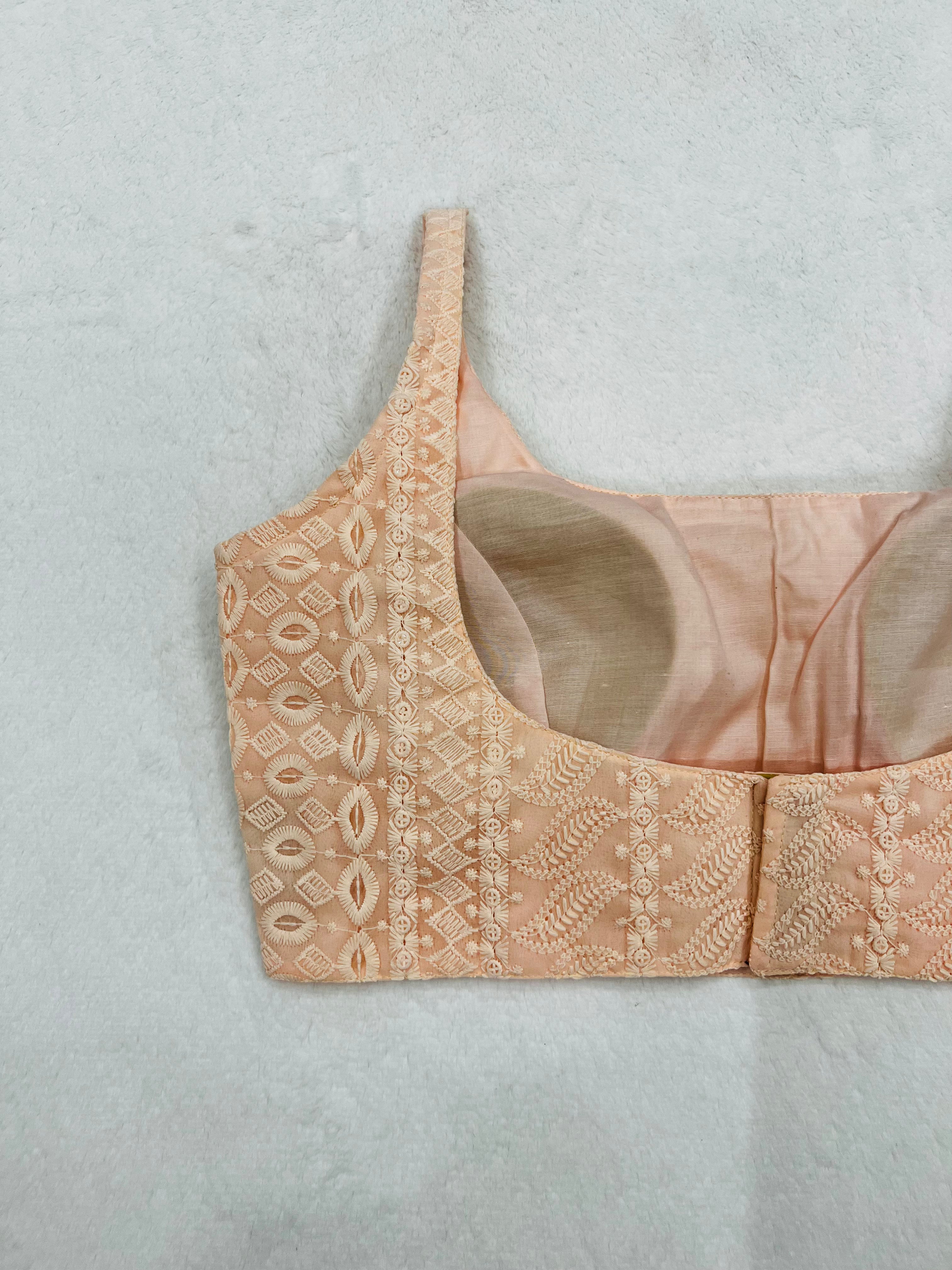 Sweet Rust Lakhnavi blouse