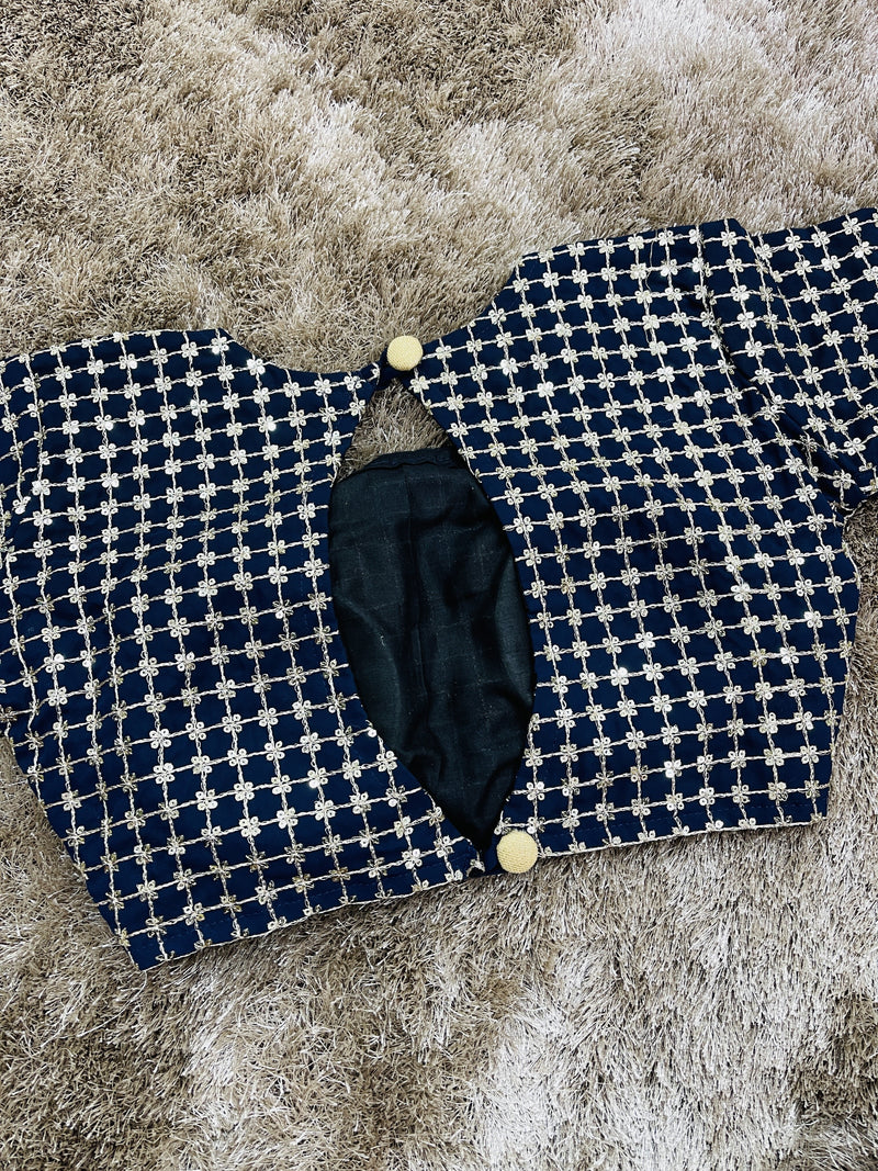 Navy Blue Alankar Blouse