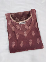 Caramel Chikankari Kurti