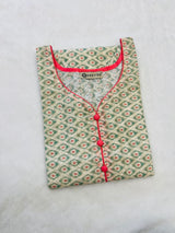 Autumn Semi Cotton Kurti