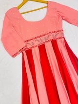 Spectrum Handwork anarkali gown