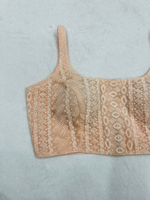 Sweet Rust Lakhnavi blouse