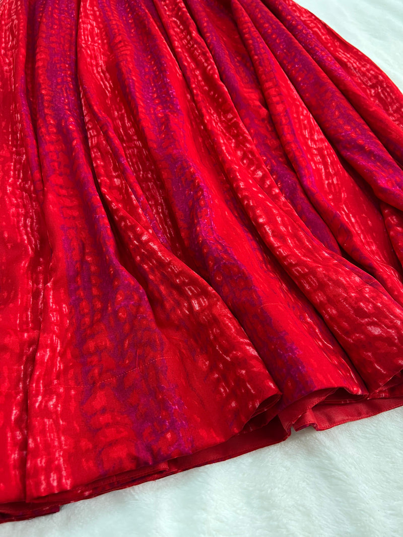 Pink tie dye style gown