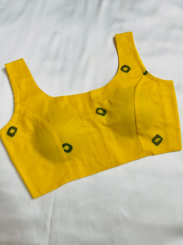 Yellow Bandhani Blouse