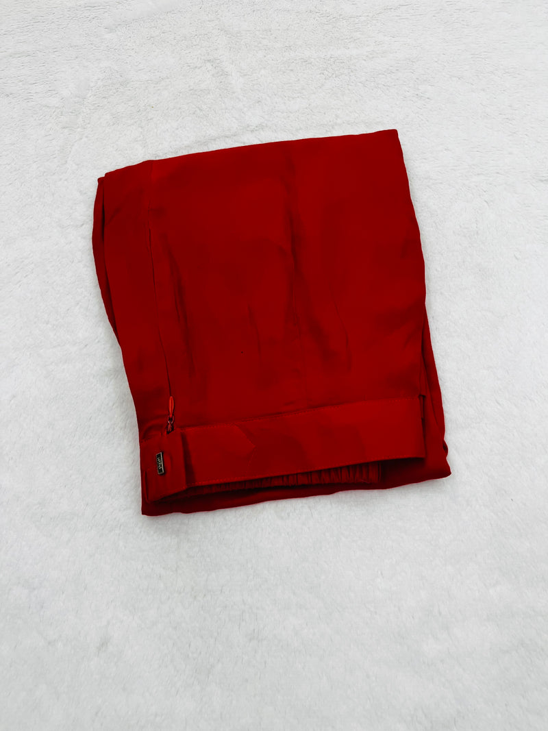 Red Rayon Plazzo pant