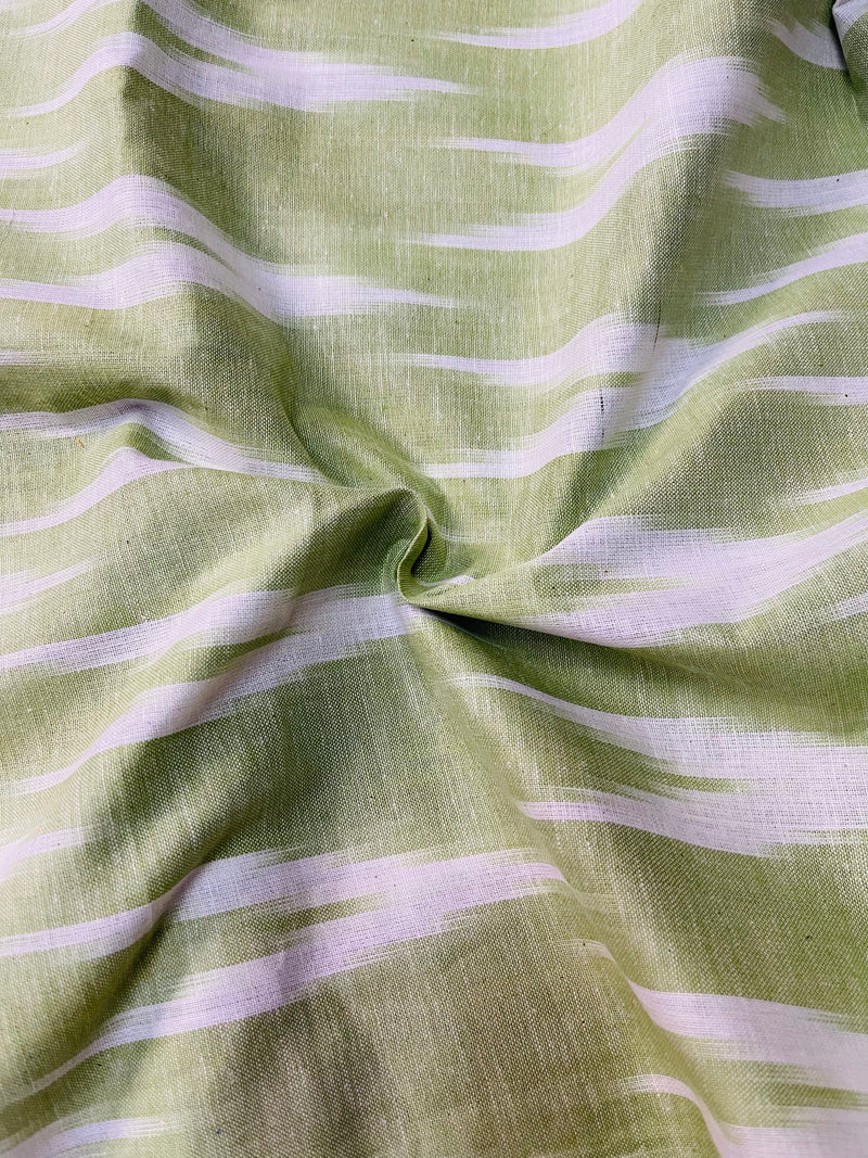 Pista Green Ikkat Blouse fabric