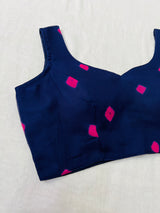 Navy blue georgette blouse