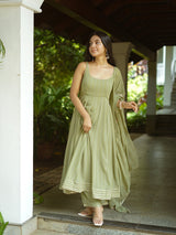 Cool Breeze Anarkali Set With Duppatta