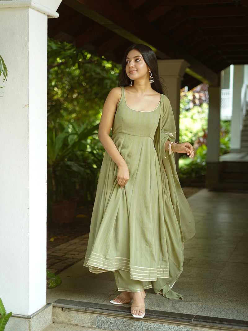 Cool Breeze Anarkali Set With Duppatta