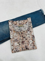 Peach Blossom Chikankari Work Kurti