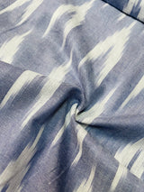 Grey Ikkat blouse fabric