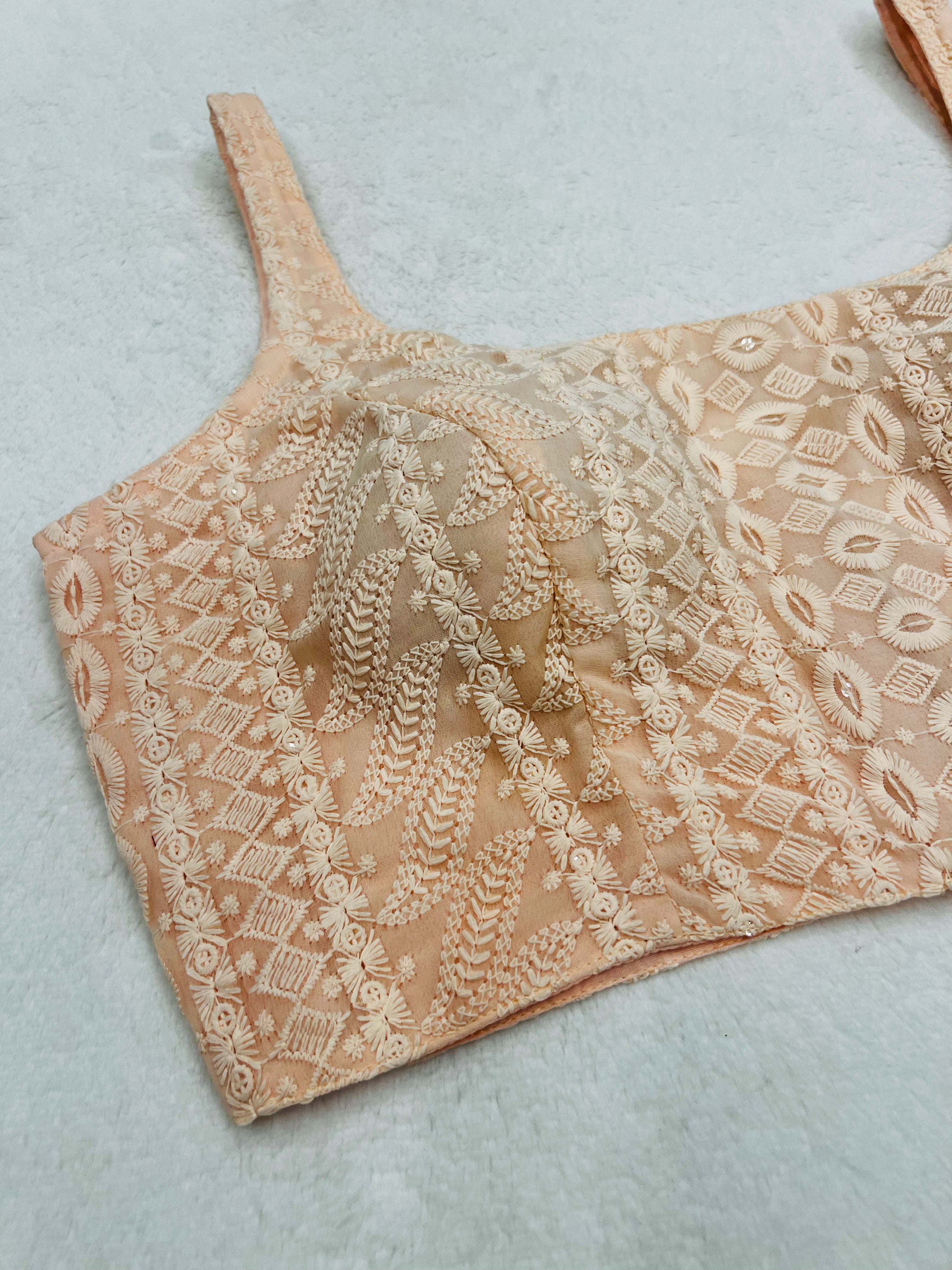 Sweet Rust Lakhnavi blouse