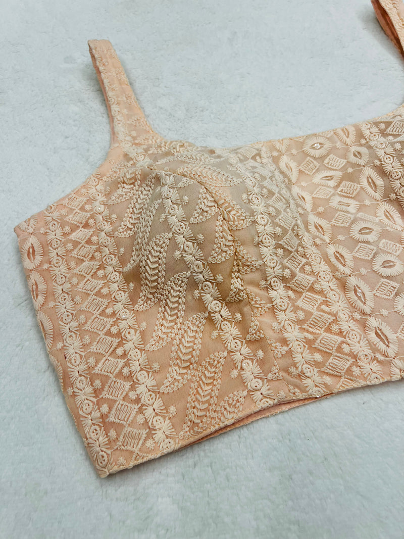 Sweet Rust Lakhnavi blouse