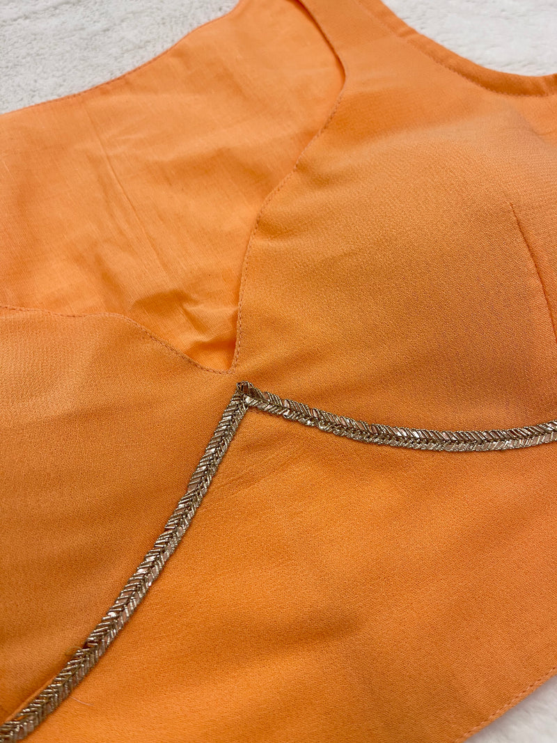 Orange viscose Georgette Blouse