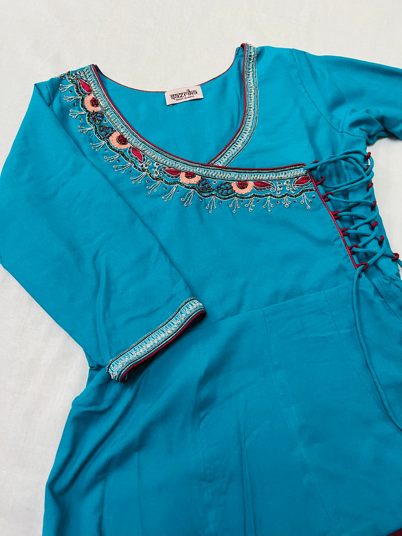 Angrakha Style Handwork Gown