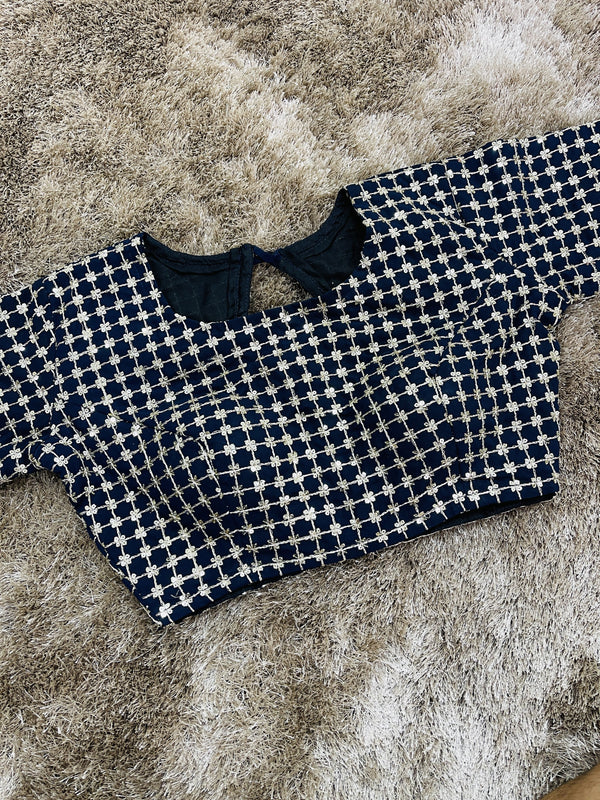 Navy Blue Alankar Blouse
