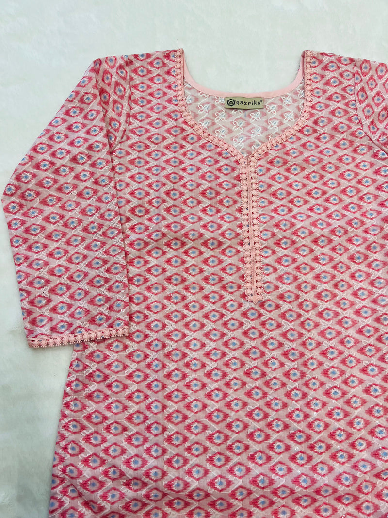 Red Embroidery Kurti