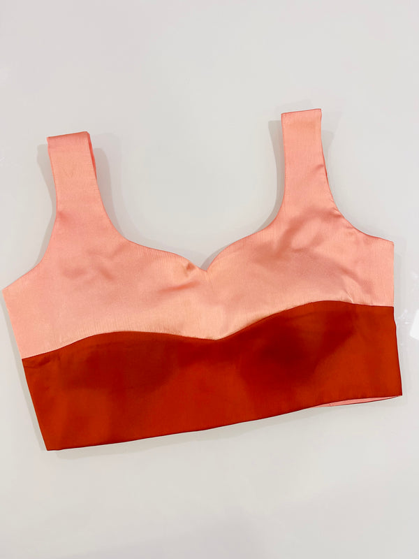 Dual Shade Peach & Orange Blouse