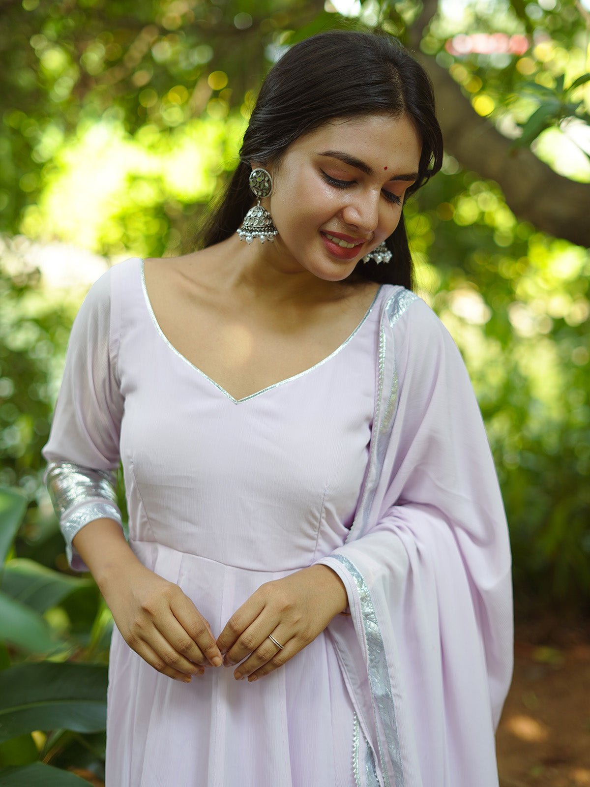 Seerat gotta work anarkali set